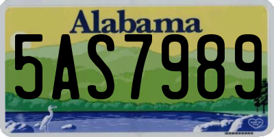AL license plate 5AS7989