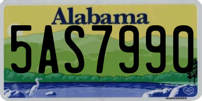 AL license plate 5AS7990