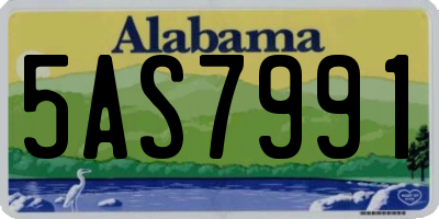 AL license plate 5AS7991