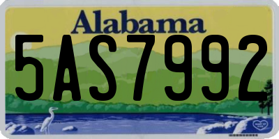 AL license plate 5AS7992
