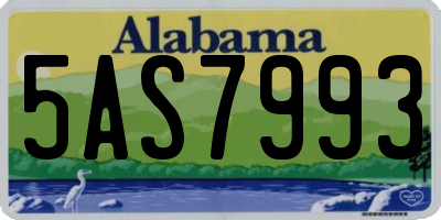 AL license plate 5AS7993