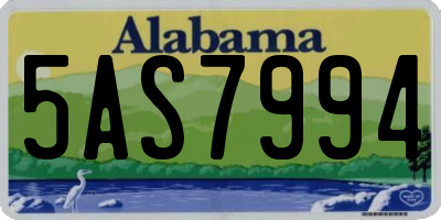 AL license plate 5AS7994