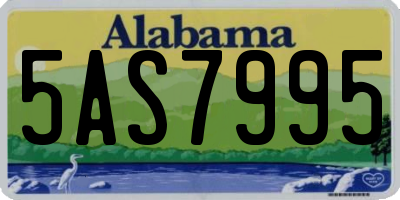 AL license plate 5AS7995
