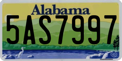 AL license plate 5AS7997