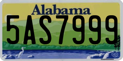 AL license plate 5AS7999