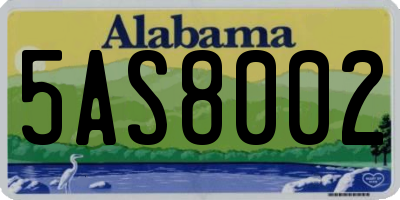 AL license plate 5AS8002