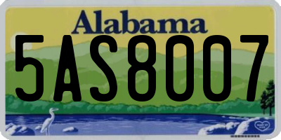 AL license plate 5AS8007