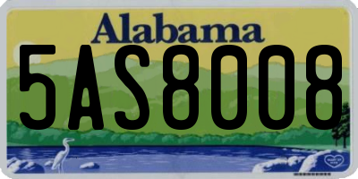 AL license plate 5AS8008