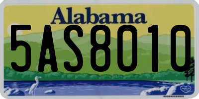 AL license plate 5AS8010