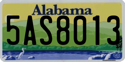 AL license plate 5AS8013