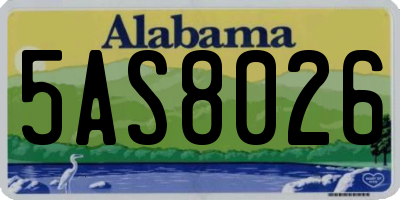AL license plate 5AS8026