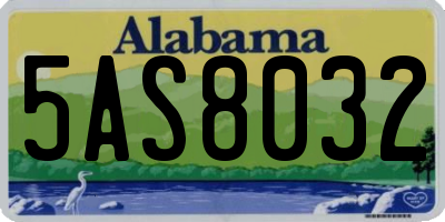 AL license plate 5AS8032