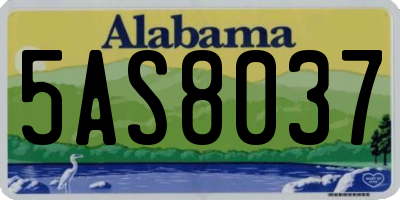 AL license plate 5AS8037