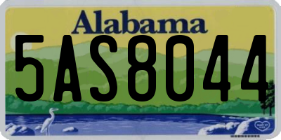 AL license plate 5AS8044