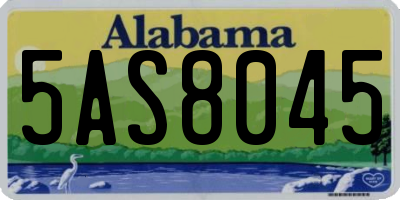 AL license plate 5AS8045