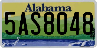 AL license plate 5AS8048