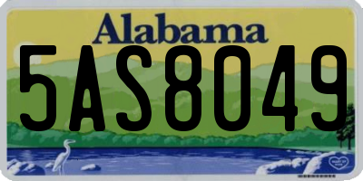 AL license plate 5AS8049
