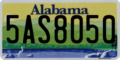 AL license plate 5AS8050