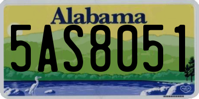 AL license plate 5AS8051