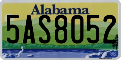AL license plate 5AS8052