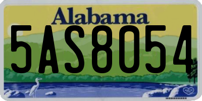 AL license plate 5AS8054