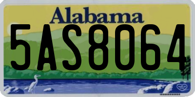 AL license plate 5AS8064