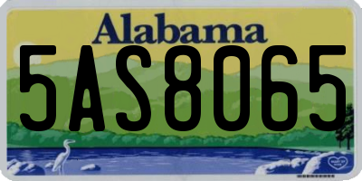 AL license plate 5AS8065