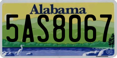 AL license plate 5AS8067