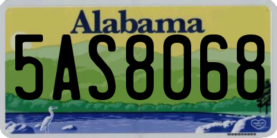 AL license plate 5AS8068