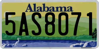 AL license plate 5AS8071