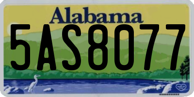 AL license plate 5AS8077