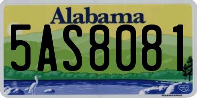 AL license plate 5AS8081