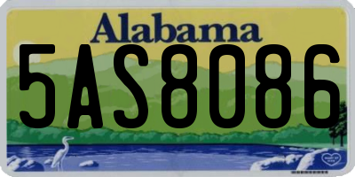 AL license plate 5AS8086