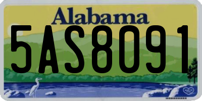 AL license plate 5AS8091