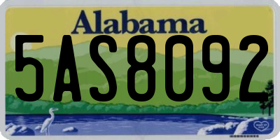 AL license plate 5AS8092