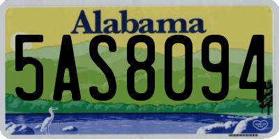 AL license plate 5AS8094