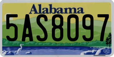 AL license plate 5AS8097