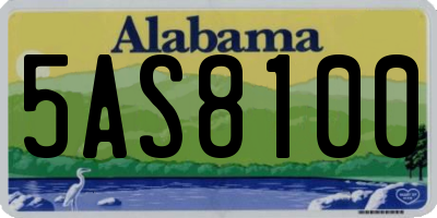 AL license plate 5AS8100