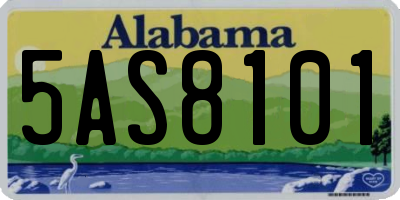AL license plate 5AS8101