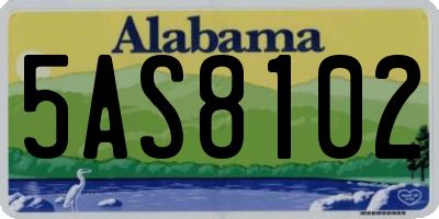 AL license plate 5AS8102