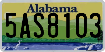AL license plate 5AS8103