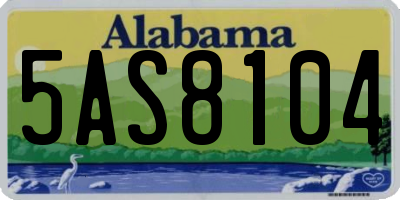 AL license plate 5AS8104