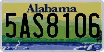 AL license plate 5AS8106