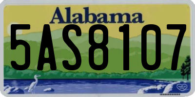 AL license plate 5AS8107