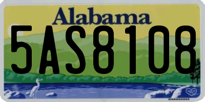 AL license plate 5AS8108
