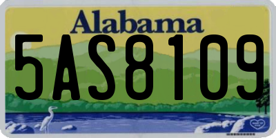 AL license plate 5AS8109