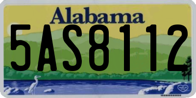 AL license plate 5AS8112