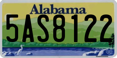 AL license plate 5AS8122