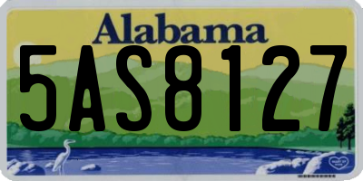 AL license plate 5AS8127