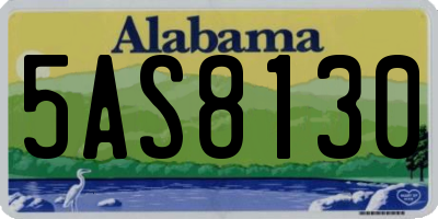 AL license plate 5AS8130